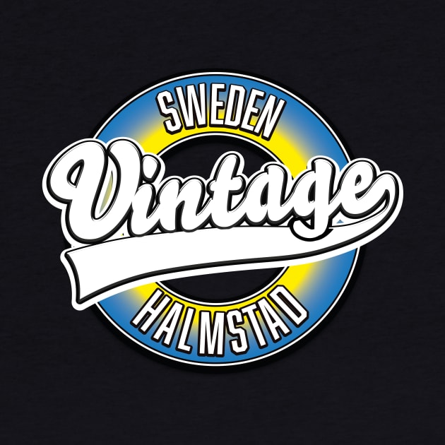 Halmstad sweden vintage style logo by nickemporium1